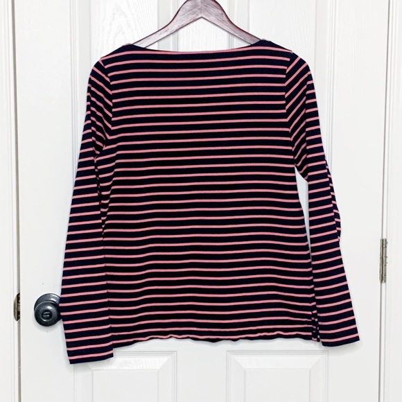 J. Crew Stripe Boatneck Boxy Top Size Medium - Picture 5 of 11